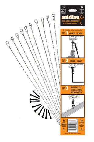 Broches pour plafonds suspendus